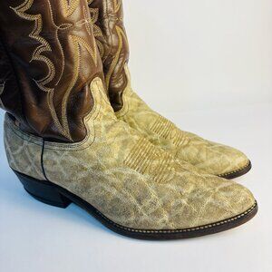 Vintage Abilene Western Cowboy Boots Elephant 9.5 D Made in USA
